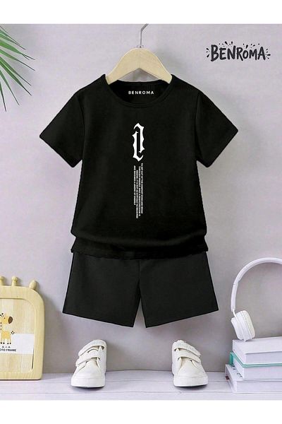 BENROMA Unisex Kids Shorts Set - Character Printed