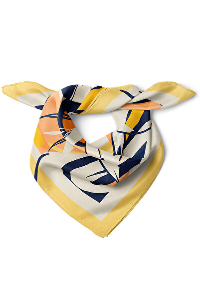 nehir eşarp Modern Çiçek Desen Fular Bandana 50x50 Cm