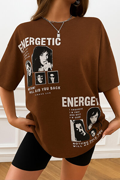 E-ROMA Unisex βαμβακερό μπλουζάκι Boyfriend Oversize