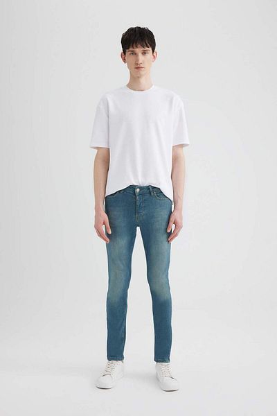 DeFacto Super Skinny Fit Extra Slim Fit Talie normală Pantaloni de jeans cu picioare extra strâmte R8760AZ21SP