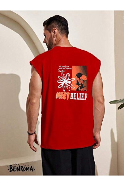 E-ROMA Γνωρίστε το αμάνικο μπλουζάκι με στάμπα Belief