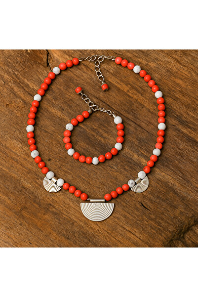 Asteria Elite Jasper Howlite Balance and Stability Necklace Bracelet Set