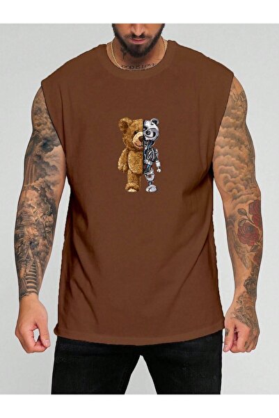 E-ROMA Tricou fără mâneci imprimat robotizat