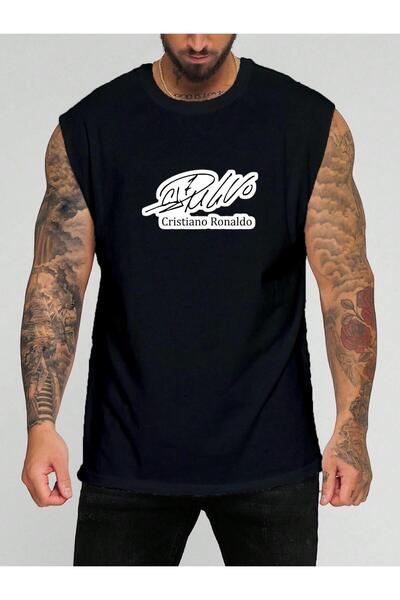 E-ROMA Αμάνικο μπλουζάκι με στάμπα ποδοσφαιριστή