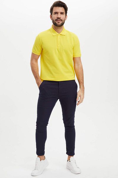 DeFacto Regular Fit Polo Neck Basic Short Sleeve T-Shirt M7676Az20Sp