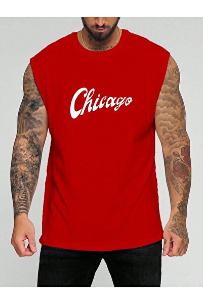 E-ROMA Tricou fără mâneci cu imprimeu Chicago