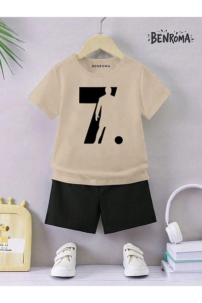 BENROMA Unisex Kids Shorts Set - Character Printed