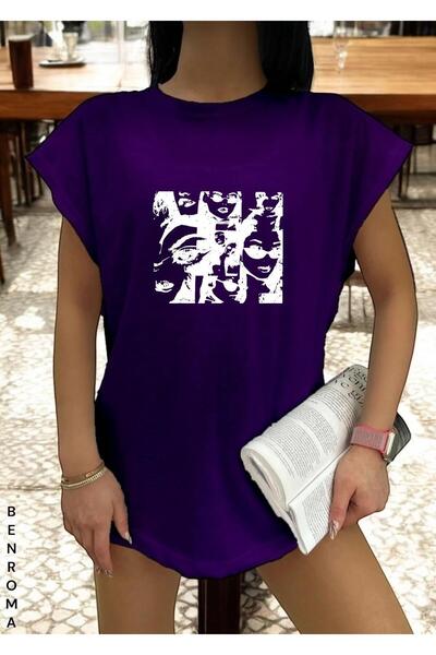 E-ROMA Tricou fără mâneci imprimat