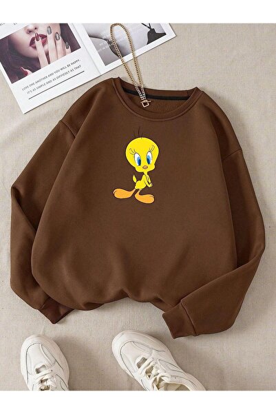 DM DOLCE MORE Hanorac oversize unisex cu gât crew, cu 3 fire din bumbac piept...