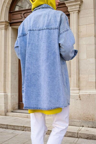 NEW LAVİVA Дънки с дълъг, свободен крой, измити със сняг