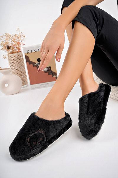 StWenn Plush Women's Home Slippers - With Dowry and Bundle Detail, Noiseless Thick Sole
