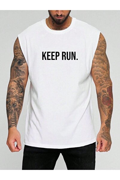 BENROMA Nastavi da trčiš. Štampano Majica bez rukava