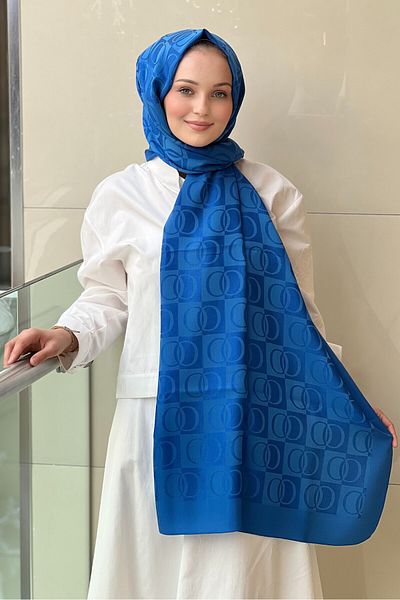 Imannoor İmannoor 3001 Checkerboard Pattern Naia Cotton Shawl