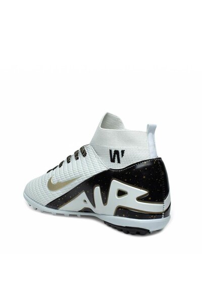 ClassyMen Boys' Toothless Nailless Astroturf Football Shoes with Flexible Throat Socks Orange Football Sports Shoes