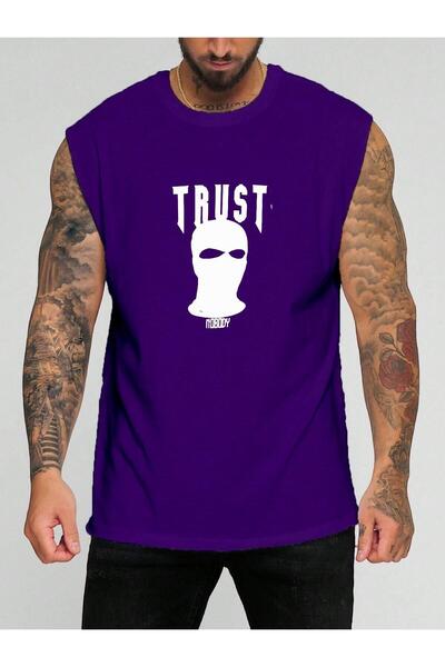 E-ROMA Tricou fără mâneci cu imprimeu Trust