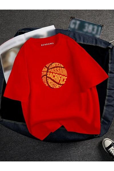 BENROMA 1 Product Is a Gift for Purchases of 6 or More Oversized Basketball Printed Unisex T-Shirt Printed