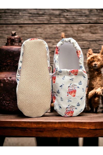Kokopatik ,Non-Slip Sole,Organic Cotton Home Nursery Booties Ship Friends Organic Cotton Nursery-Home Booties
