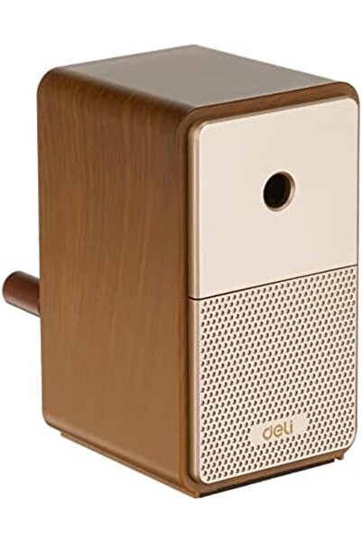 Deli 71160 5-Stage Adjustable Manual Pencil Sharpener, Auto-Clearing Blade, Large Shavings Box - Bro