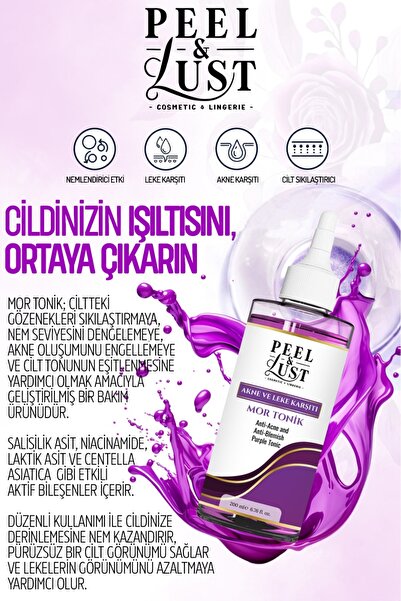 PEEL & LUST Gözenek Sıkılaştırıcı Nem Seviyesini Dengelemeye Akne Oluşumunu E...