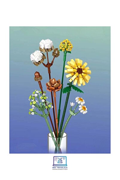 Loz 🌼 Loz Eternal Flowers Yapı Seti – Ayçiçeği, Ortanca, Zambak ve Şakayık ile Özel Çiçek Aranjmanı