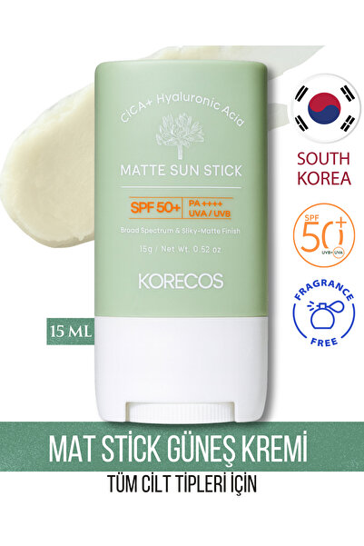 Genel Markalar Matte Sun Stick Spf50 Pa Uva/uvb Cıca Hyaluronik Asit Mat Biti...