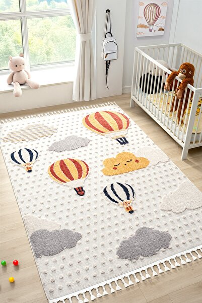 Eliz Home Yumuşak Bukleli Bebek Odası Çocuk Odası Genç Odası Dokuma Halı Turu...