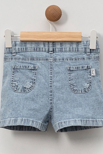 MixMax Bebe Kız Çocuk Çiçek Nakışlı Şort