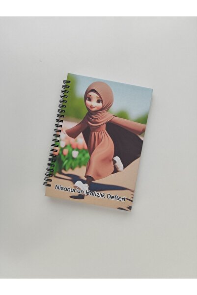 beticraft Tesettürlü kız Temalı Spiralli Defter