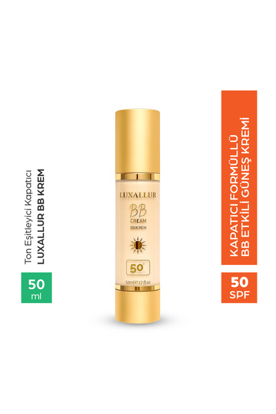 LUXALLUR Güneş Kremi Ton Eşitleyici Kapatıcı BB Krem 50 SPF+++ Pa+++