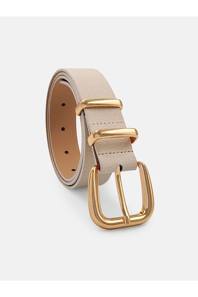 Milleniva Double Gold Bridge Ecru Women's Belt