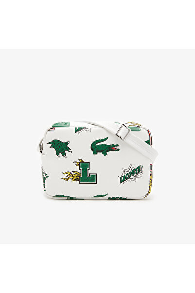 Lacoste Holiday Unisex Printed White Messenger Bag