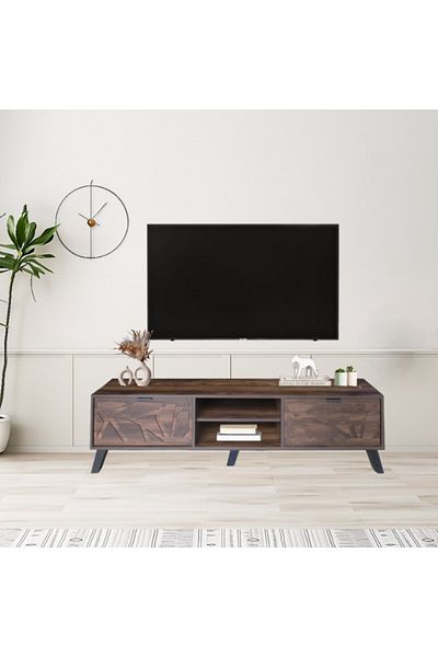 DEC22 A very distinctive TV table with a modern design, measuring 160 cm