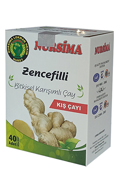 Nursima Zencefilli Bitkisel Karışımlı Çay 40 'lı Süzen Poşet