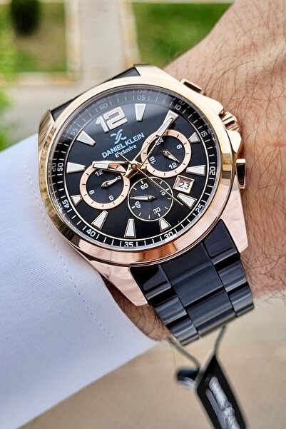 Daniel Klein Kasası Rose Kordonu Siyah Renk Göstergeleri Aktif Hediye Paketli...