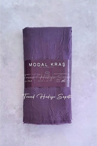 Trend Hediye Sepeti Purple Color Bamboo Scarf