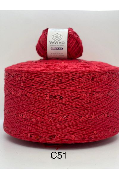 VAVIVO HANDKNITTING YARNS Vavivo Galaxy 3+6 mm Thick Sequence Hand Knitting and Bag Yarn