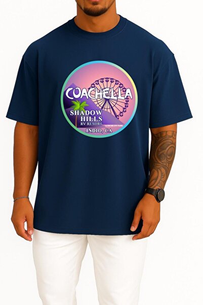 Bahriyeli Collection Oversize Coachella Chest Design Unisex T-Shirt