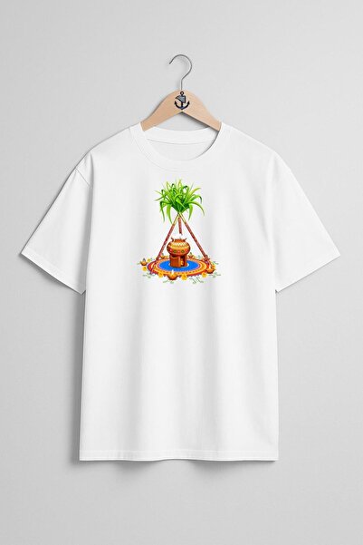 Bahriyeli Collection oversized Unisex T-Shirt με σχέδιο καραμέλας στο στήθος