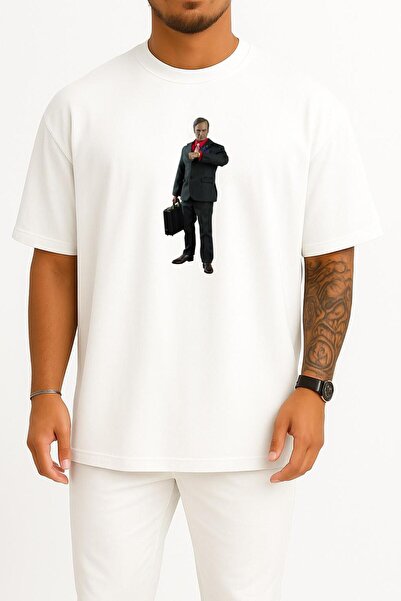 Bahriyeli Collection Tricou unisex supradimensionat cu design Saul Goodman Br...