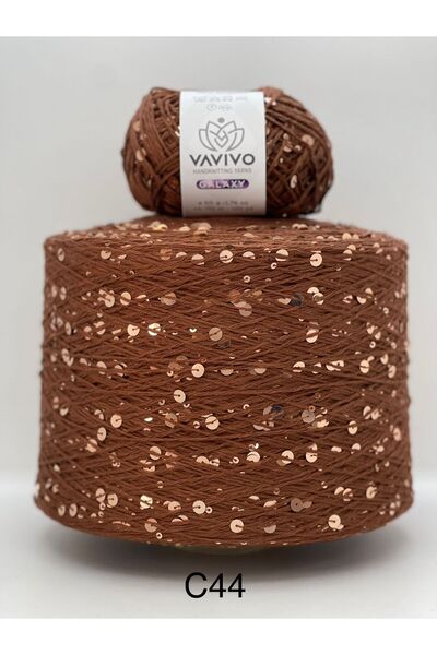 VAVIVO HANDKNITTING YARNS VAVIVO GALAXY 3+6 MM İRİ PULU PAYETLİ EL ÖRGÜ İPİ V...