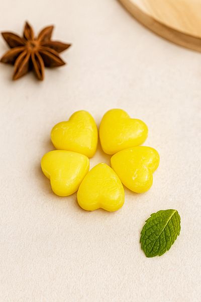 Home Mini Heart Decorative Soap Gift Set Handmade Natural Bath and Skin Care Soap (Yellow)