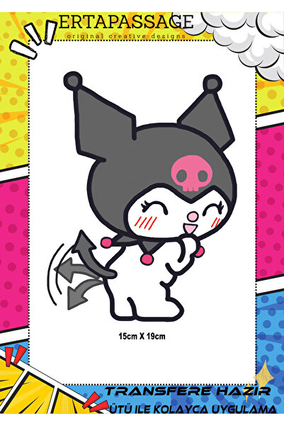 ErTaPassage Kuromi 02 DTF Ütüyle Yapışan Transfer Baskı