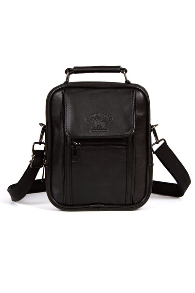 Newish Polo Erkek Hakiki Deri Ayarlanabilir Çapraz Askılı Günlük El Ve Omuz Ç...