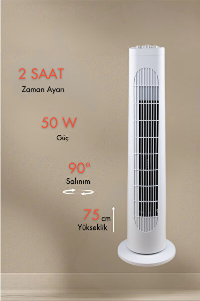 evesen Kule Tipi Zaman Ayarlı Vantilatör 50 W