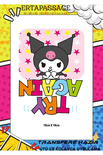 ErTaPassage Kuromi 03 DTF Ütüyle Yapışan Transfer Baskı