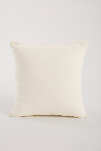 Aguila Home White Cotton Linen Single Throw Pillow Case, Modern Home Decor, Decorative Throw Pillow