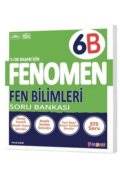 Gama Yayınları Fenomen Okul 2024 6. Sınıf Fen Bilimleri B İleri Düzey Soru Ba...