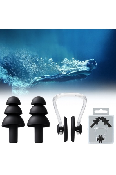 BERMUDA Set of 2 Silicone Ear and Nose Plugs - Ear Plug and Nose Clips