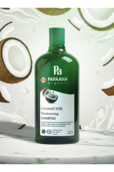 Papaana Organic شامبو مرطب بحليب جوز الهند من بابانا أورجانيكس (400 مل)