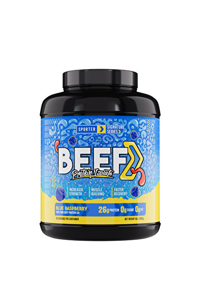 Sporter بروتين لحم البقر المعزول، بنكهة التوت الأزرق، 4 أرطال، منخفض الكربوهيدرات - بديل لبروتين مصل اللبن والبروتين النباتي